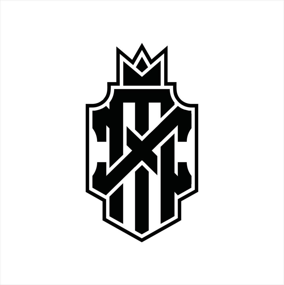 MX Logo monogram design template vector