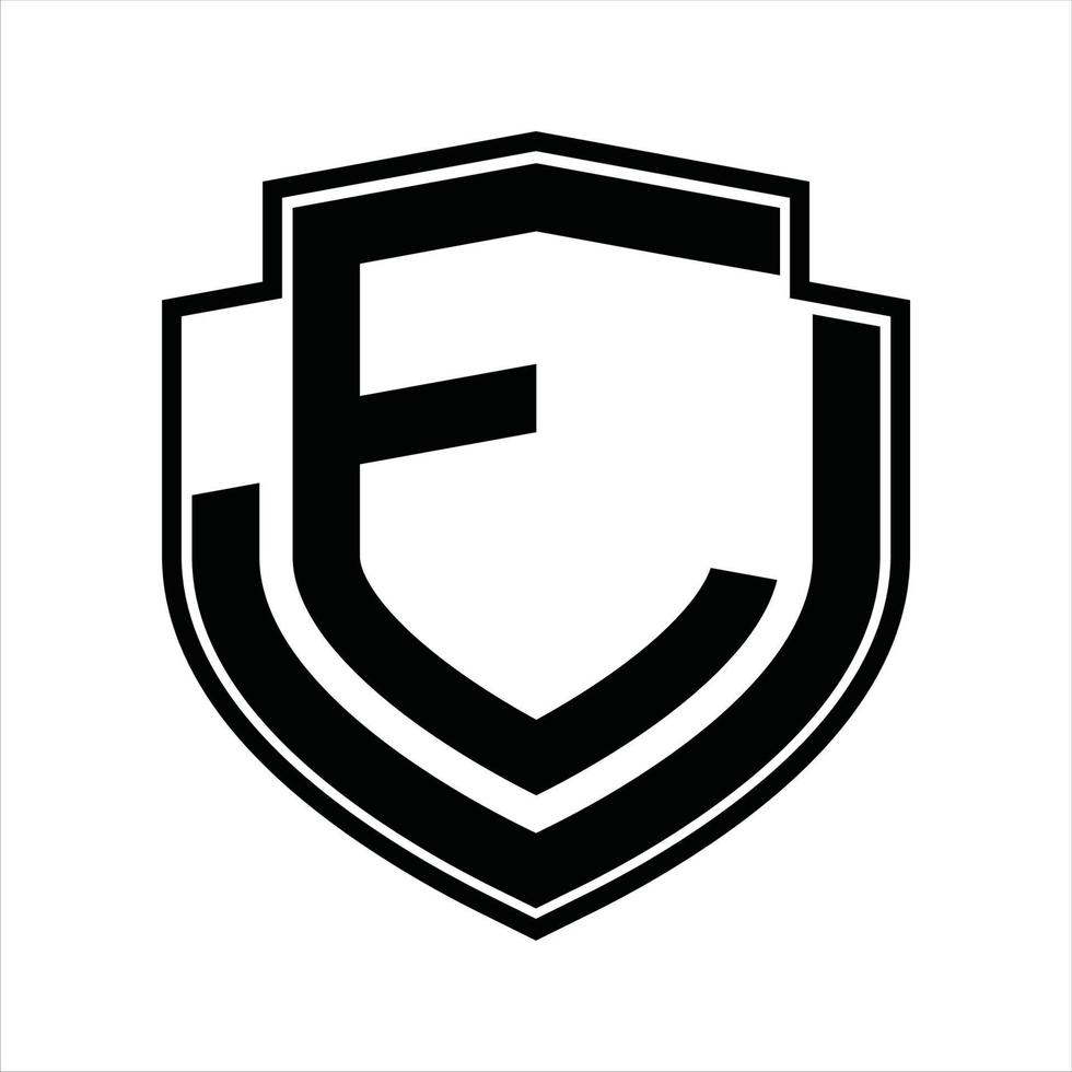 EJ Logo monogram vintage design template vector