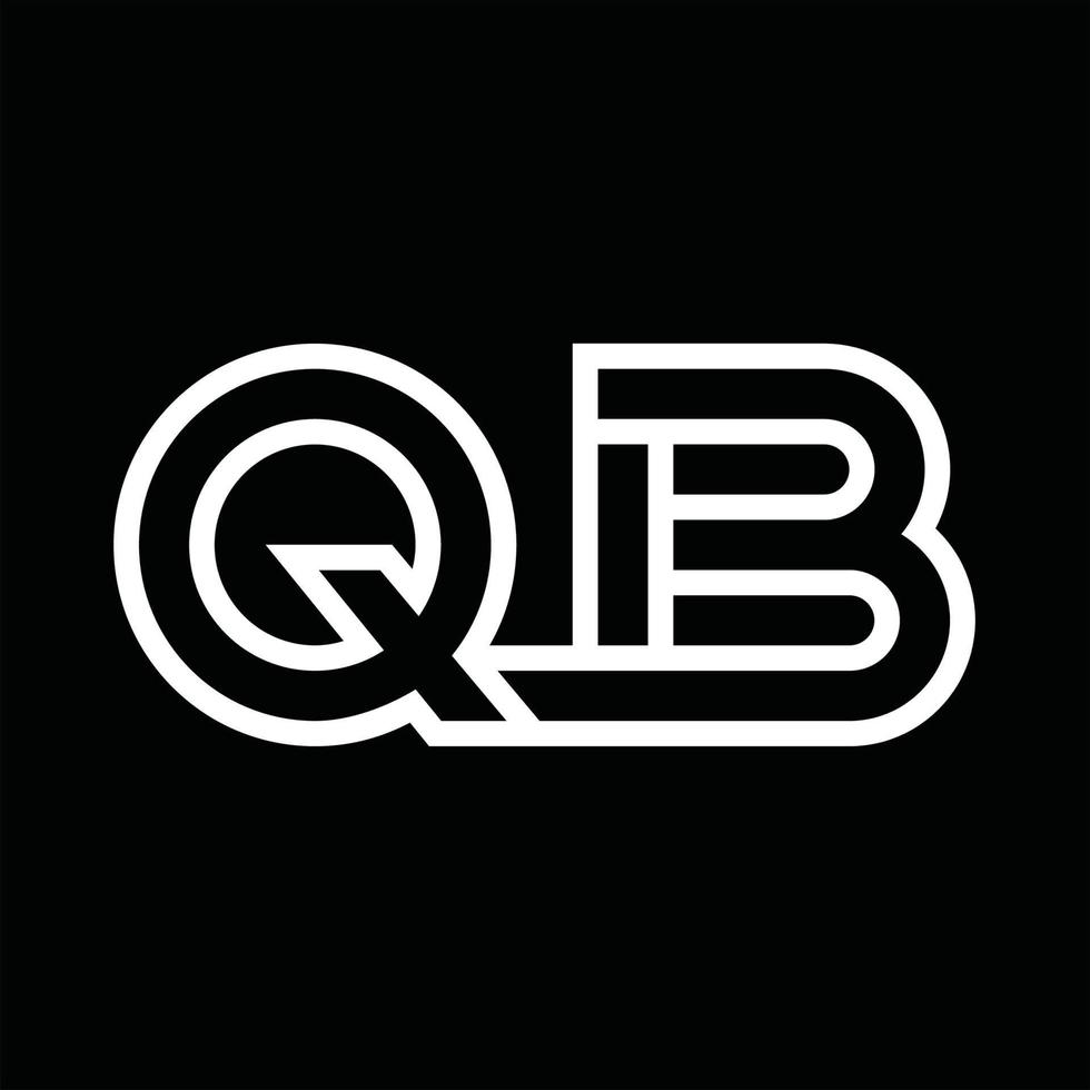 QB Logo monogram with line style negative space vector