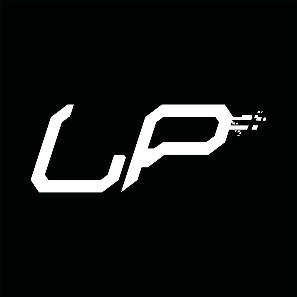 LP Logo monogram abstract speed technology design template vector