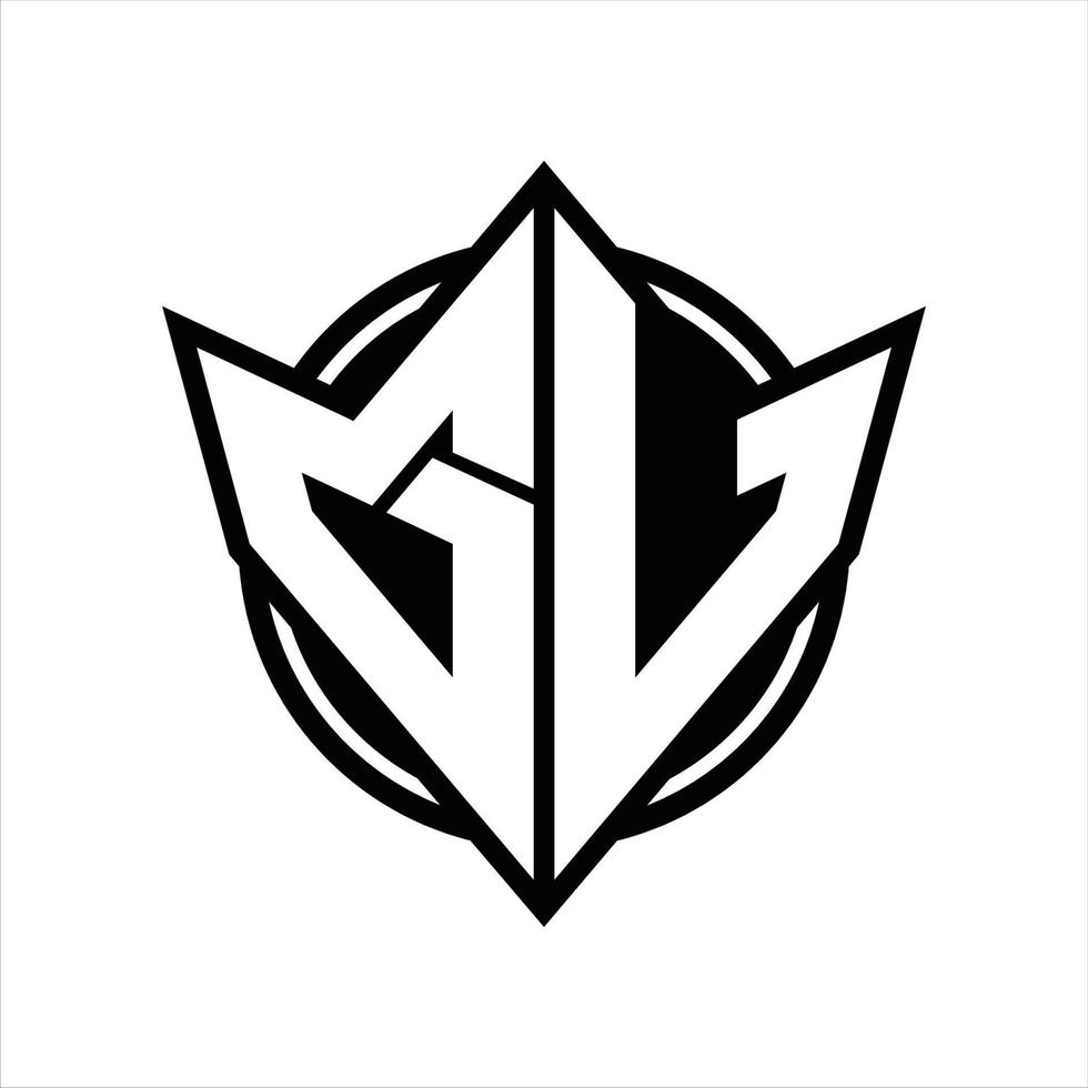GJ Logo monogram design template vector