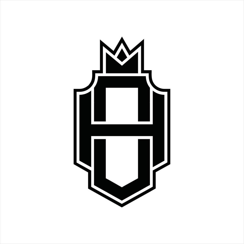 OH Logo monogram design template vector