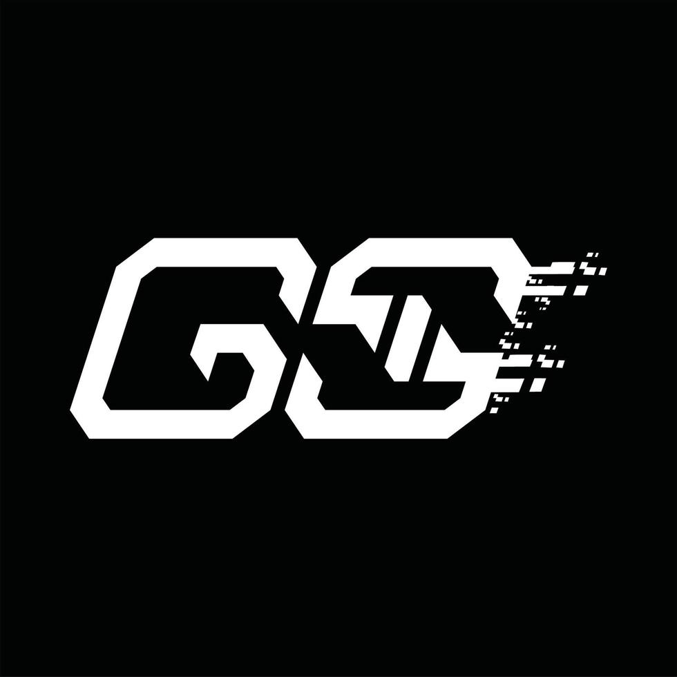 plantilla de diseño de tecnología de velocidad abstracta de monograma de logotipo gs vector