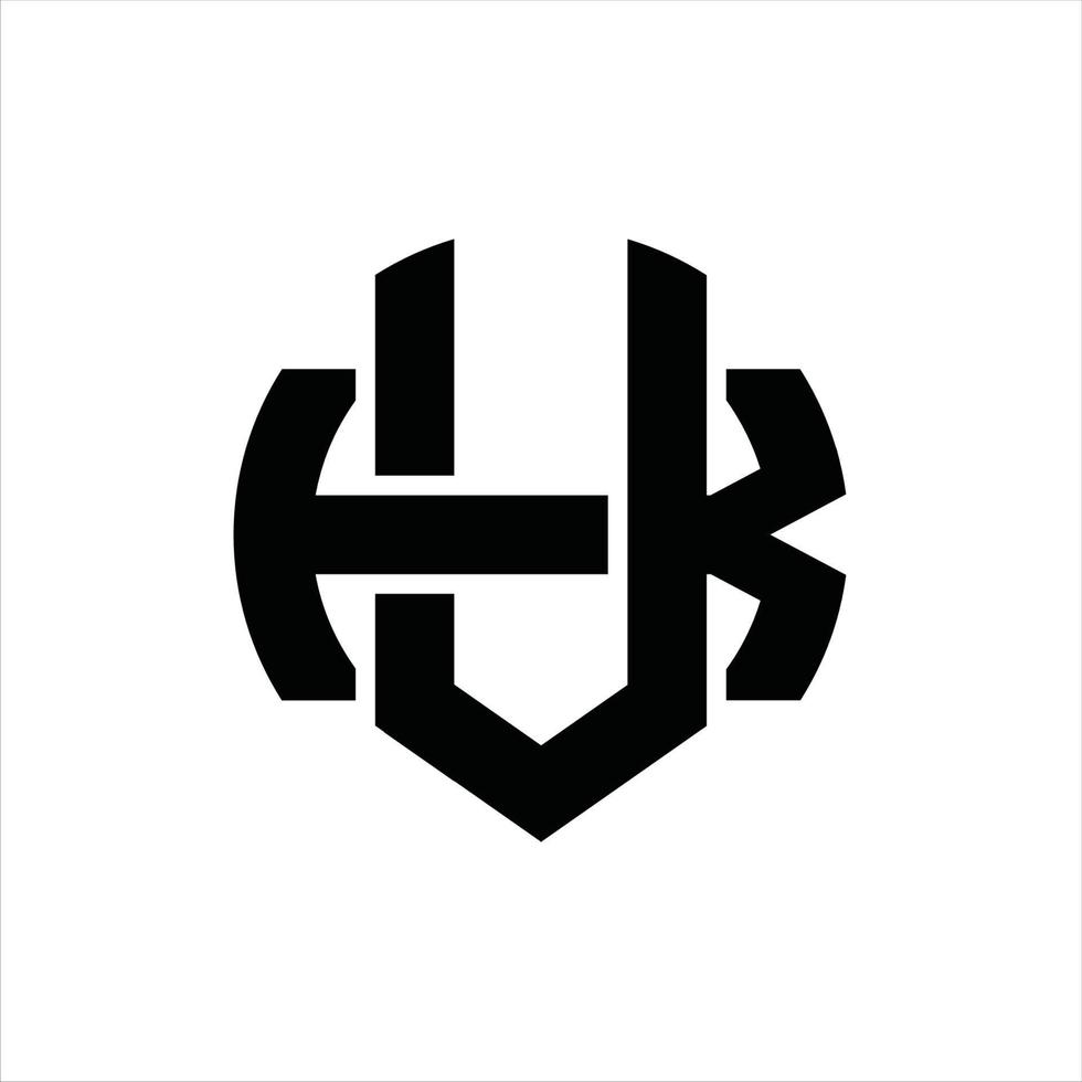 plantilla de diseño de monograma de logotipo vk vector