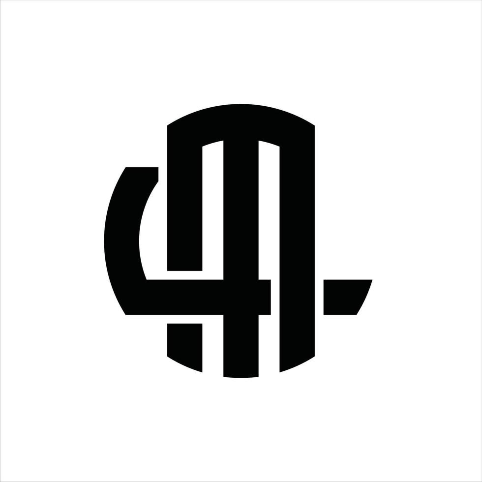 ML Logo monogram design template vector