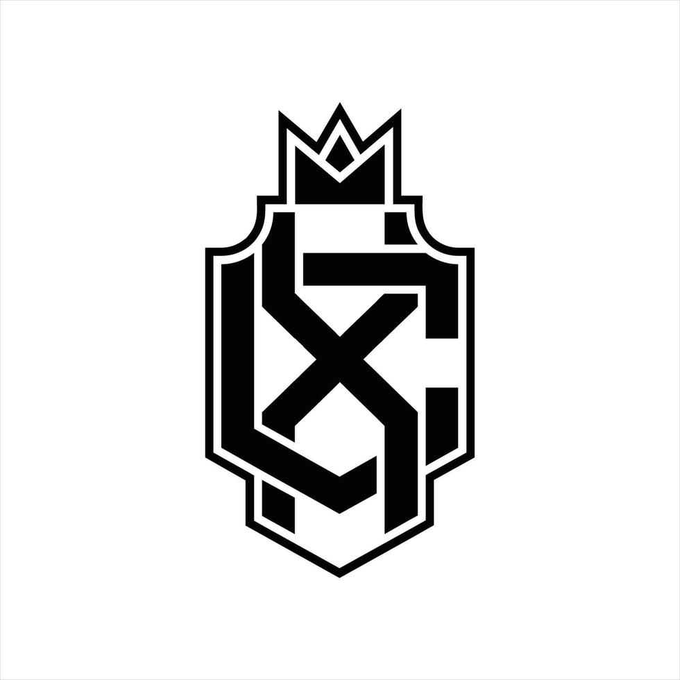 XC Logo monogram design template vector