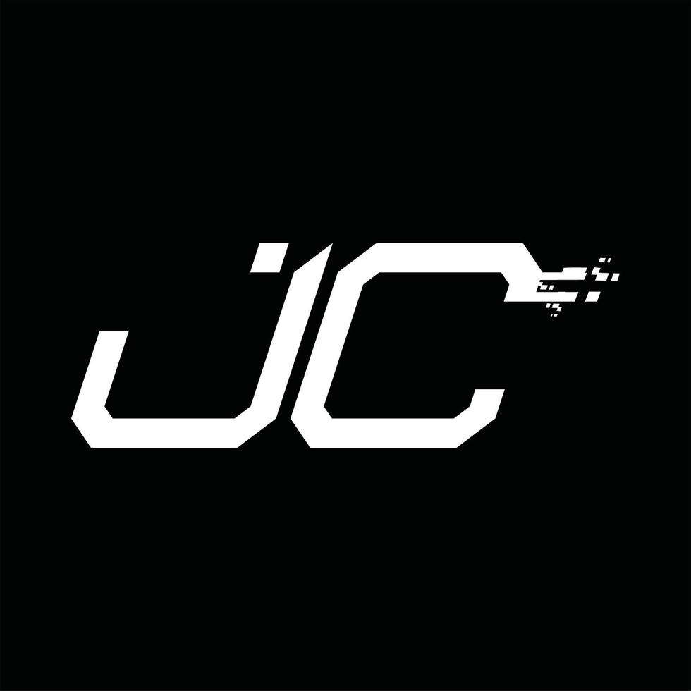 plantilla de diseño de tecnología de velocidad abstracta de monograma de logotipo jc vector