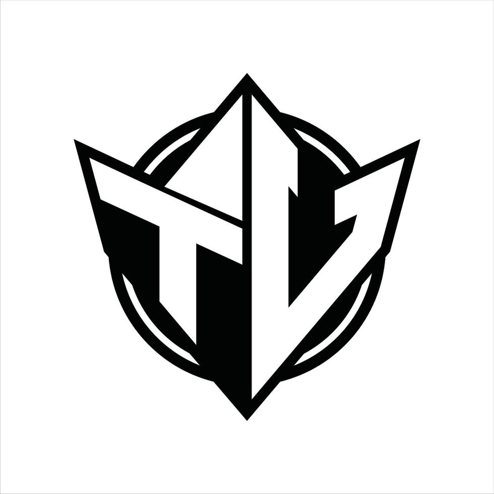 TU Logo monogram design template vector