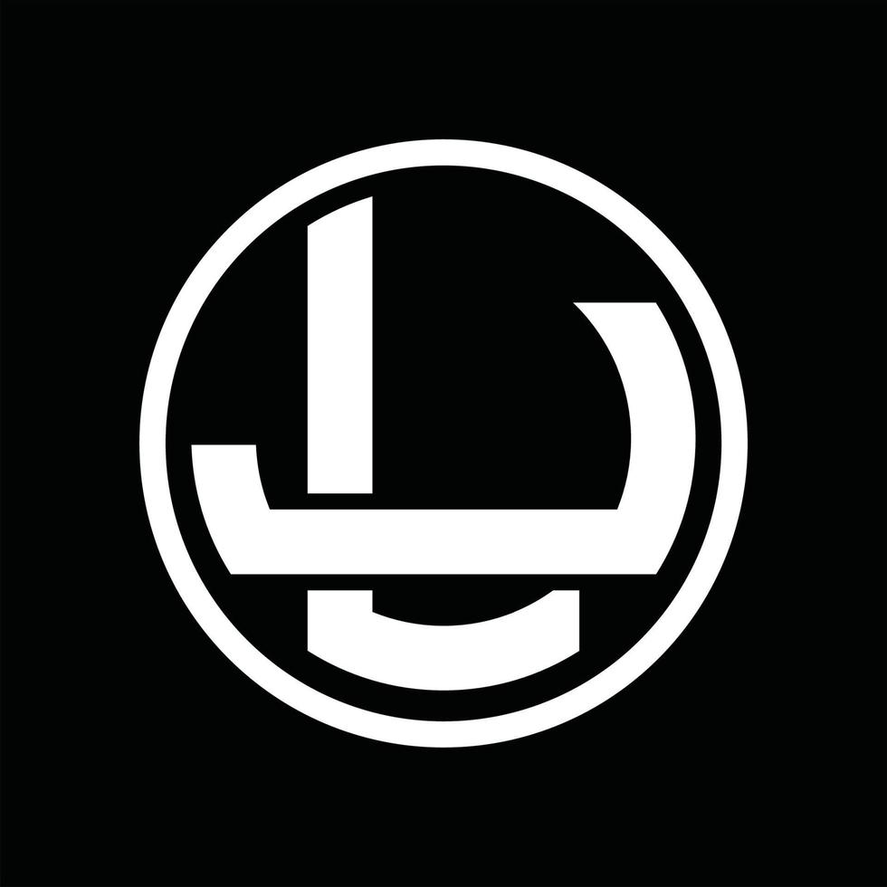 LJ Logo monogram design template vector