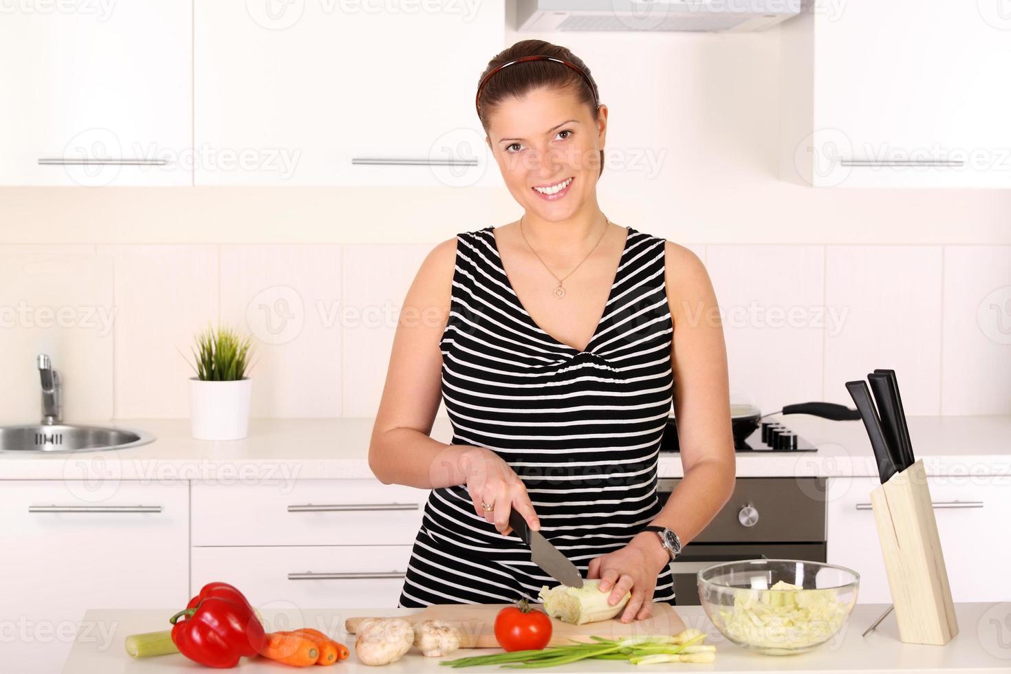 Woman in the kitchen photo