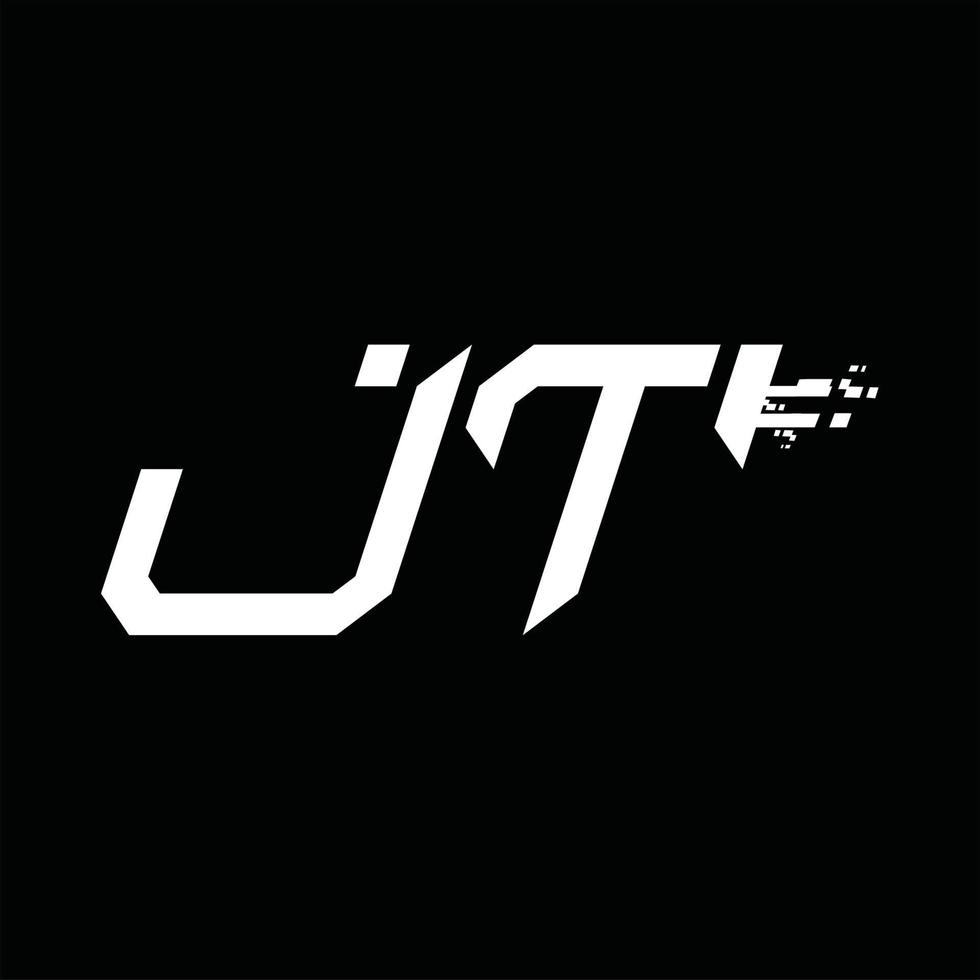 plantilla de diseño de tecnología de velocidad abstracta de monograma de logotipo jt vector