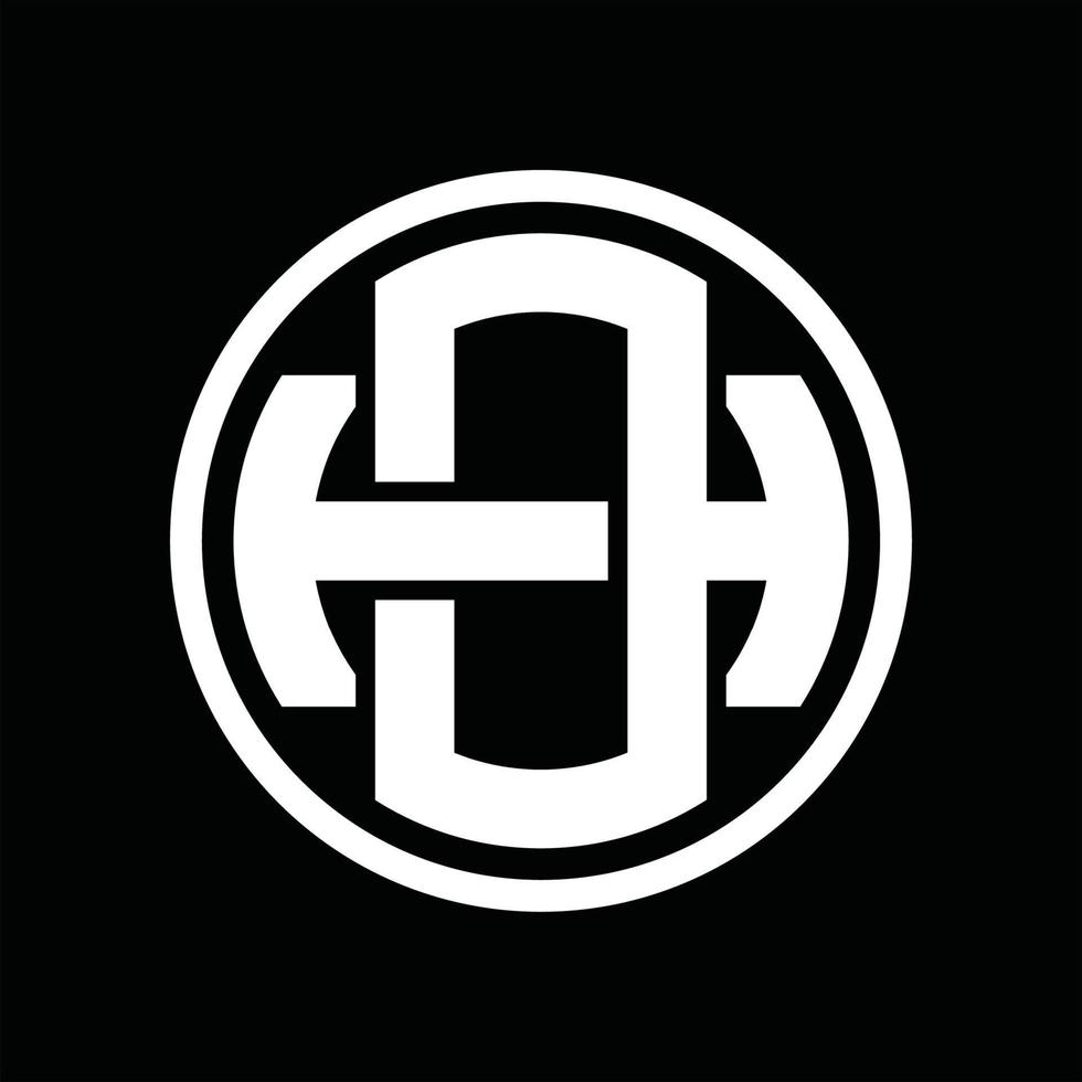 OH Logo monogram design template vector