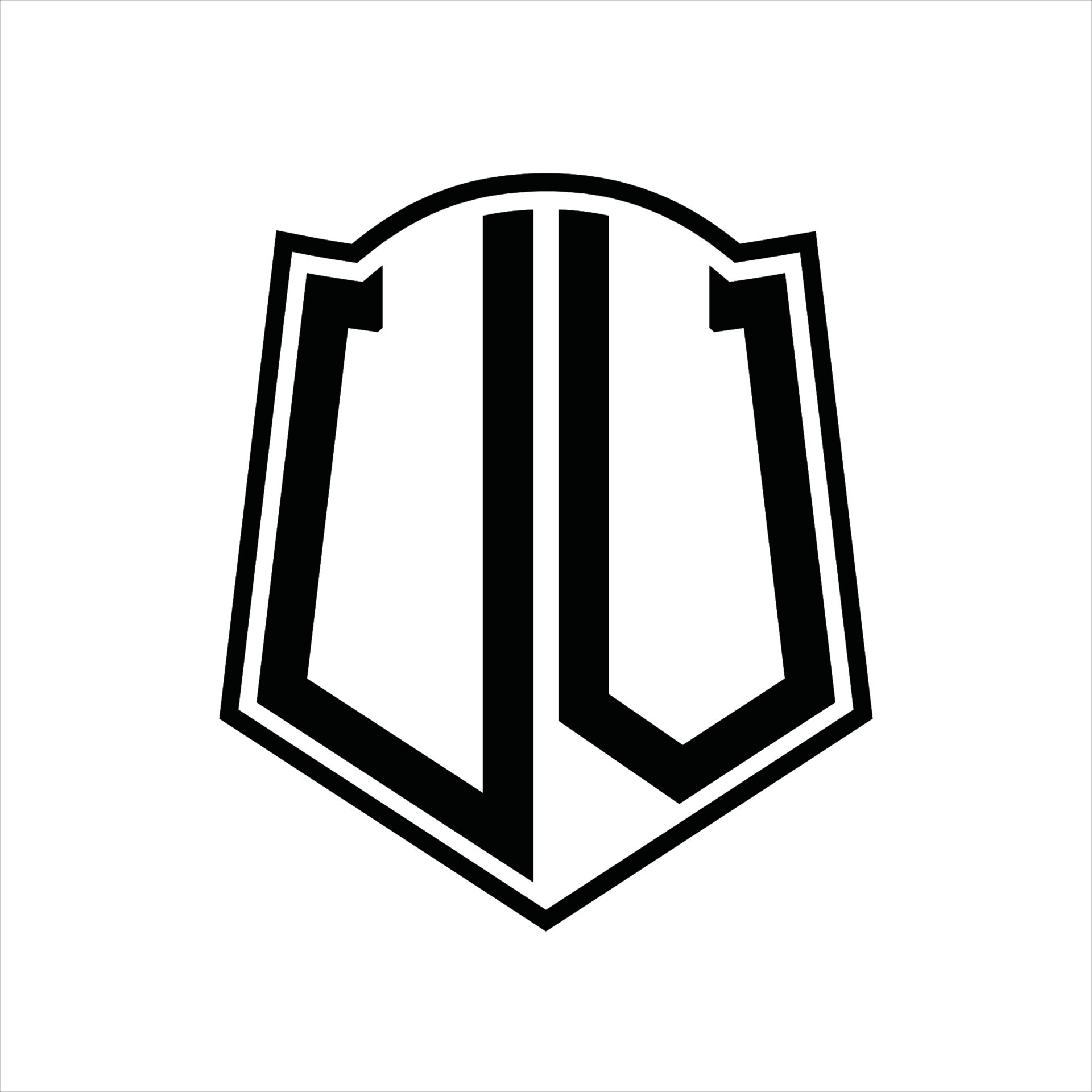 UV Logo monogram with shield shape outline design template 16576888 ...