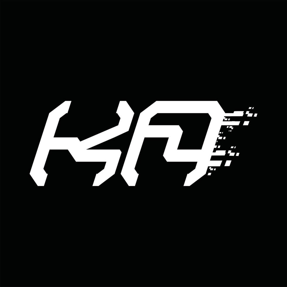 KA Logo monogram abstract speed technology design template vector