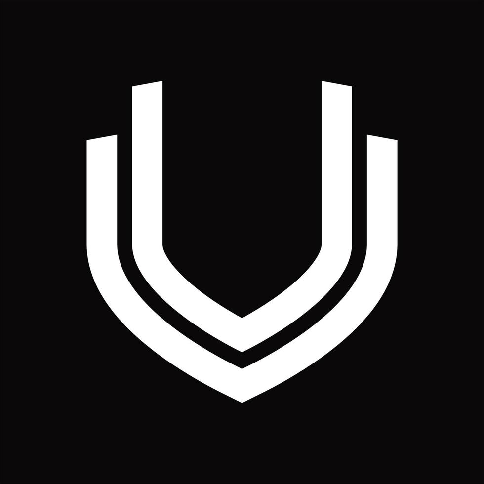 UU Logo monogram vintage design template vector