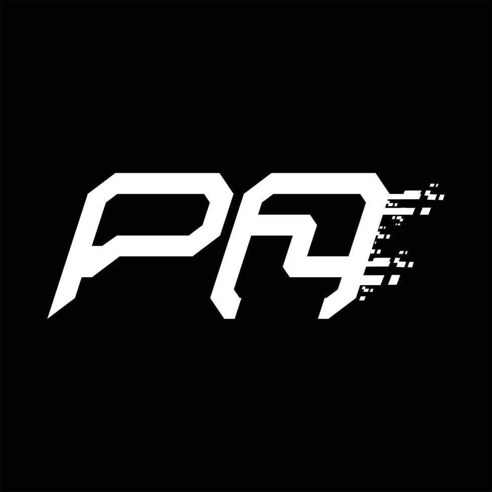 PA Logo monogram abstract speed technology design template vector