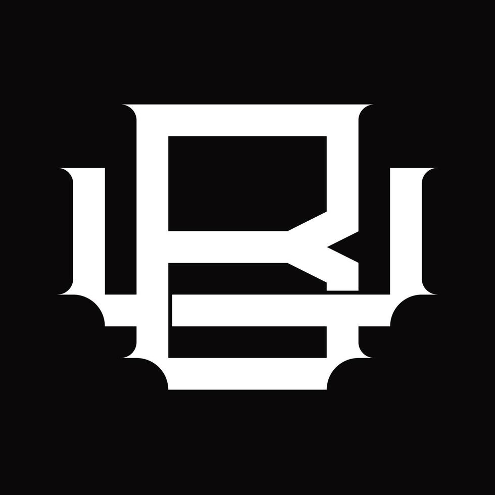 monograma del logotipo ub con plantilla de diseño de estilo vinculado superpuesto vintage vector