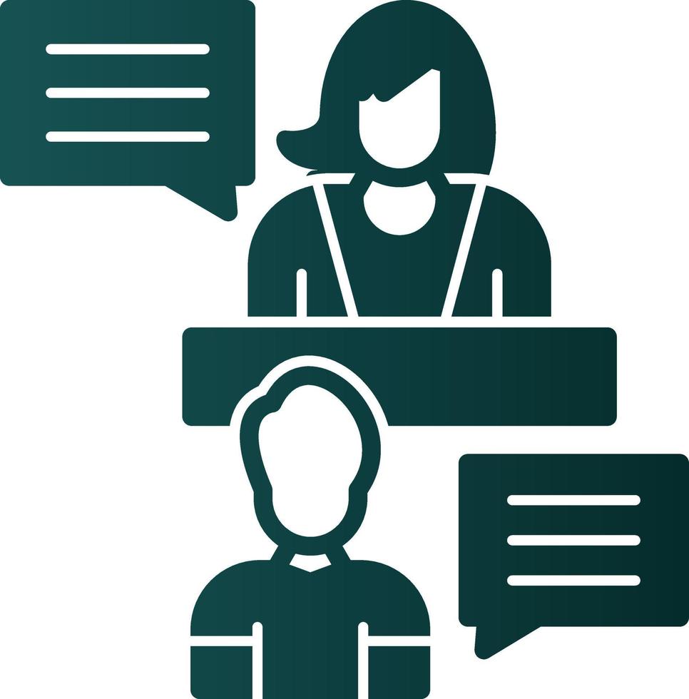 Interview Vector Icon Design