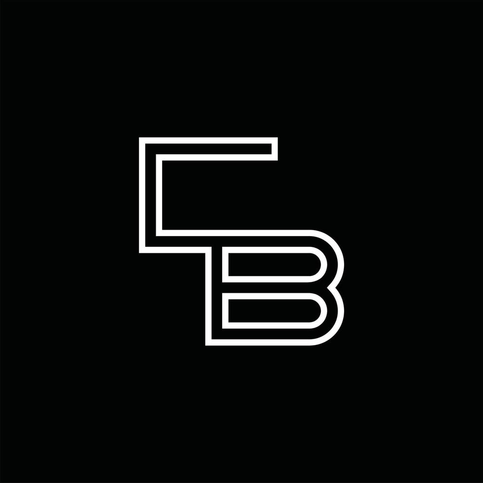 CB Logo monogram with line style design template vector