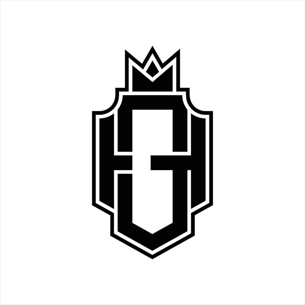 GH Logo monogram design template vector