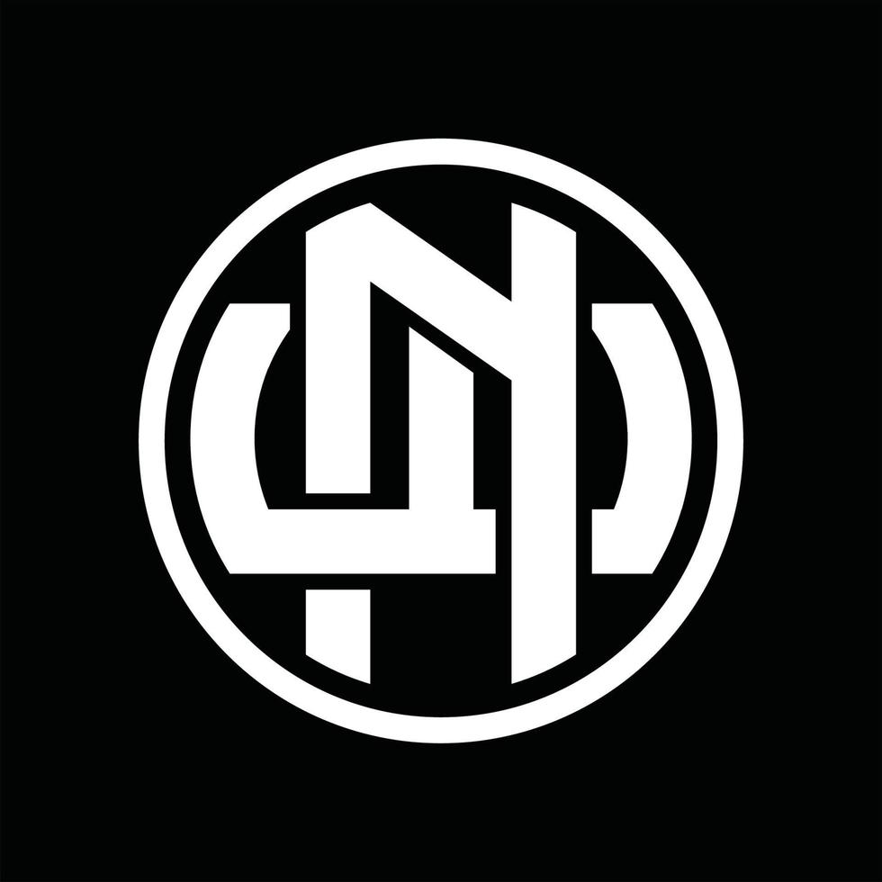 plantilla de diseño de monograma de logotipo nw vector
