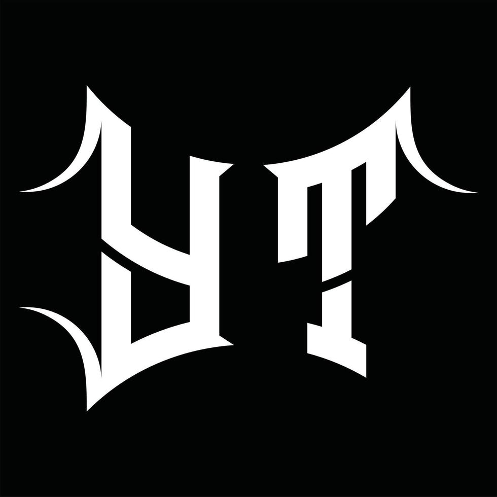 monograma de logotipo yt con plantilla de diseño de forma abstracta vector