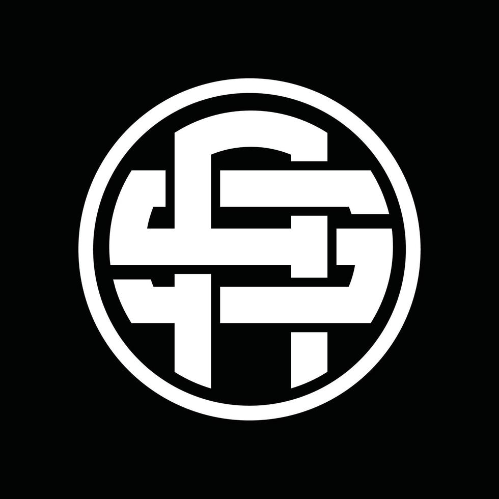 AS Logo monogram design template vector