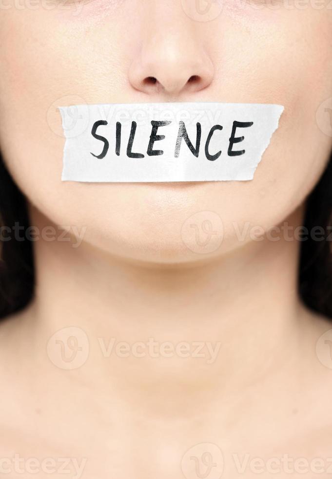 Be silent concept photo