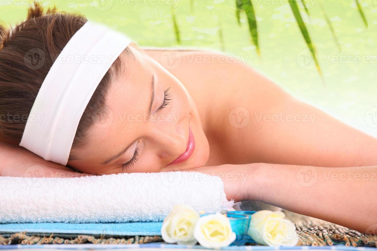 Woman doing spa treatment photo