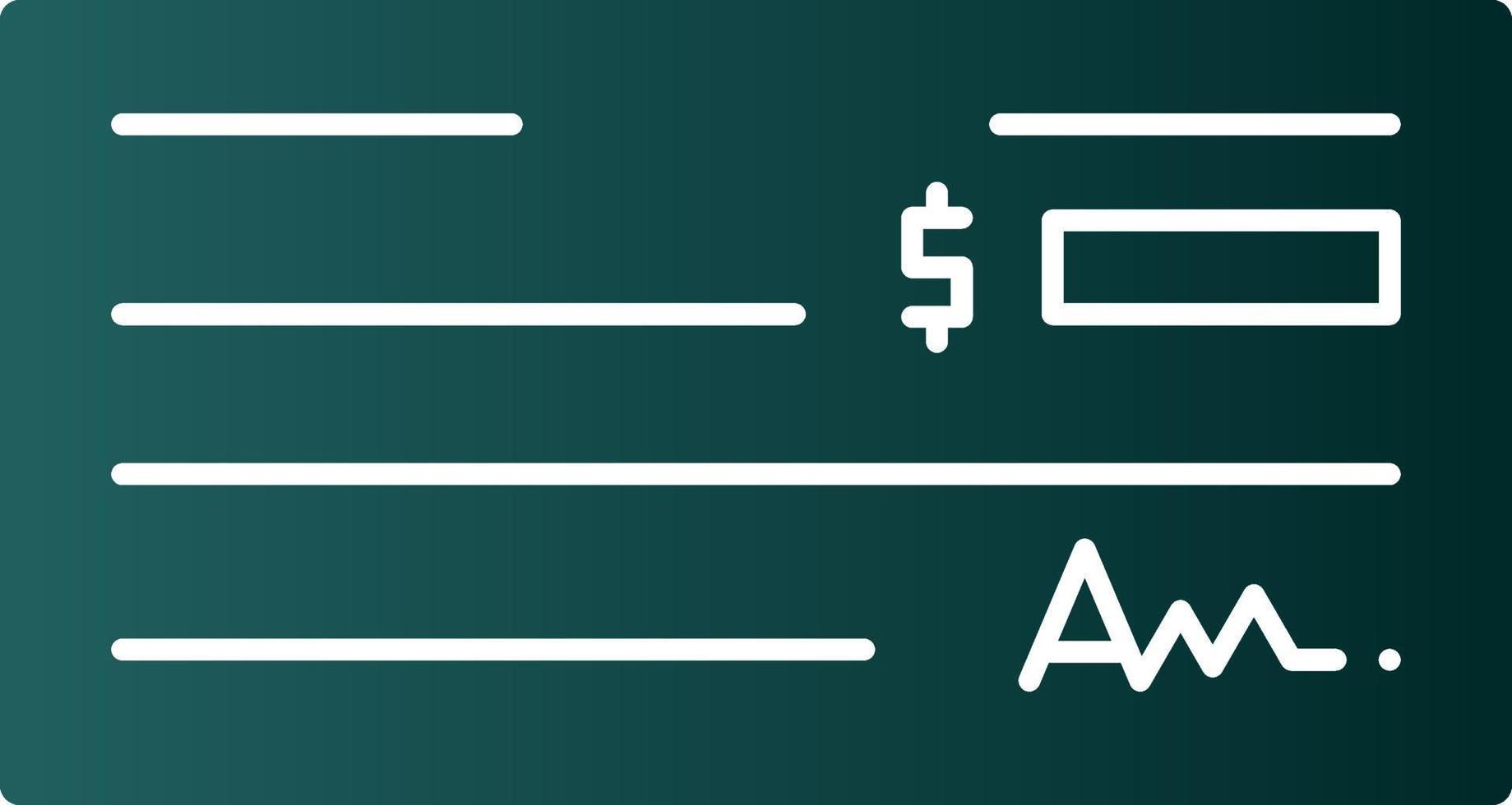 Bank Check Vector Icon Design