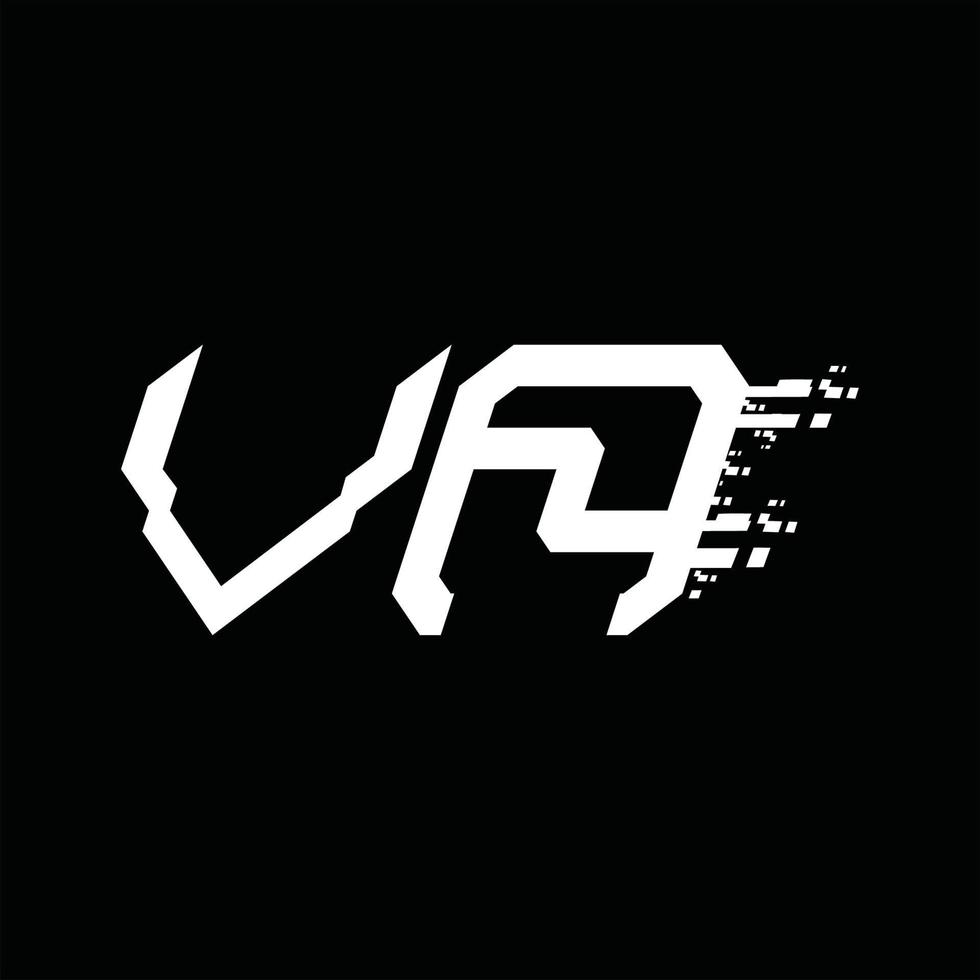 plantilla de diseño de tecnología de velocidad abstracta de monograma de logotipo va vector