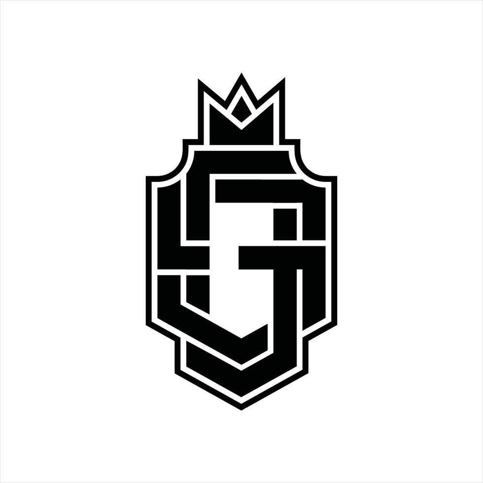 GS Logo monogram design template vector