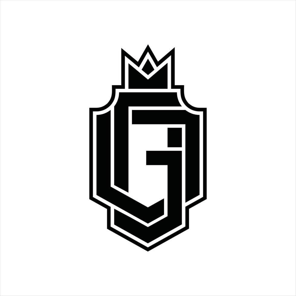 GD Logo monogram design template vector