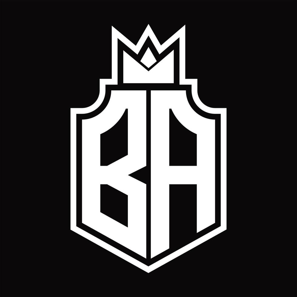 BA Logo monogram design template vector
