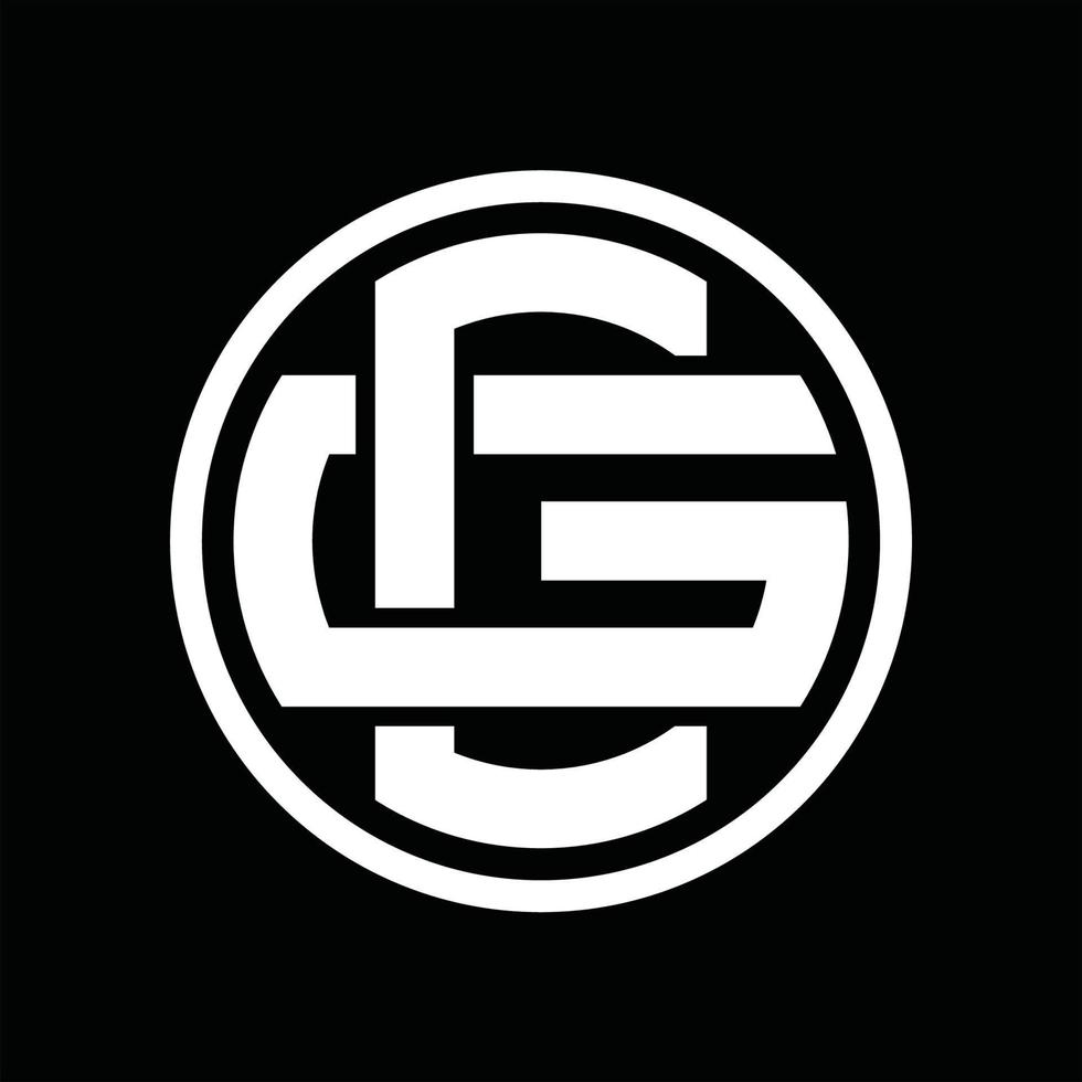 CG Logo monogram design template vector
