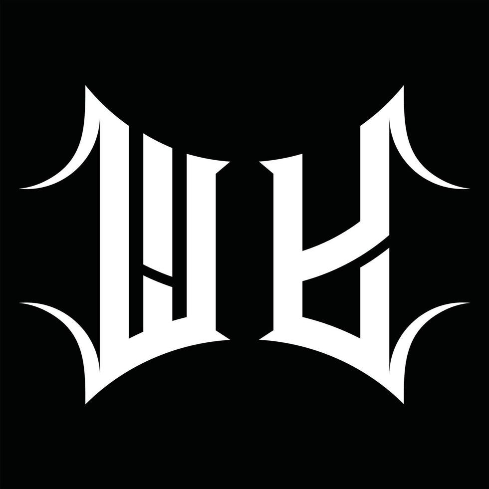 monograma de logotipo wy con plantilla de diseño de forma abstracta vector
