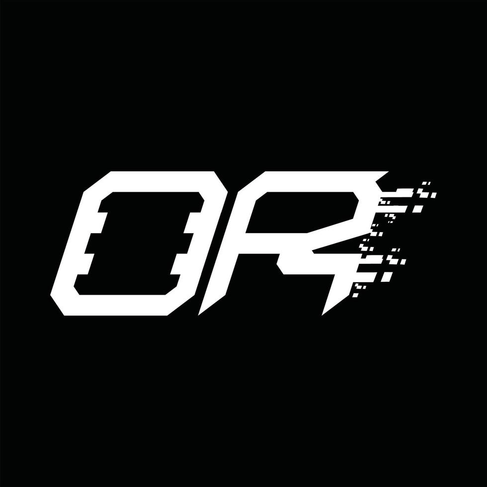 OR Logo monogram abstract speed technology design template vector