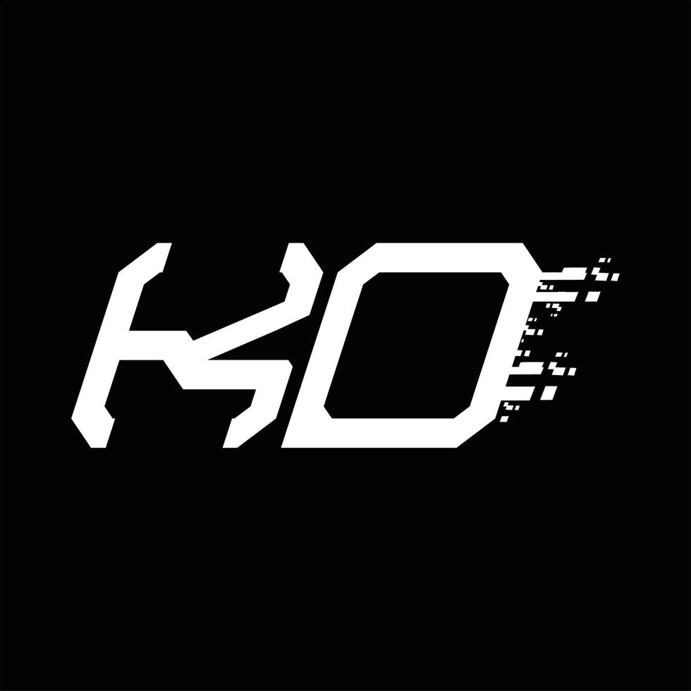 KD Logo monogram abstract speed technology design template vector