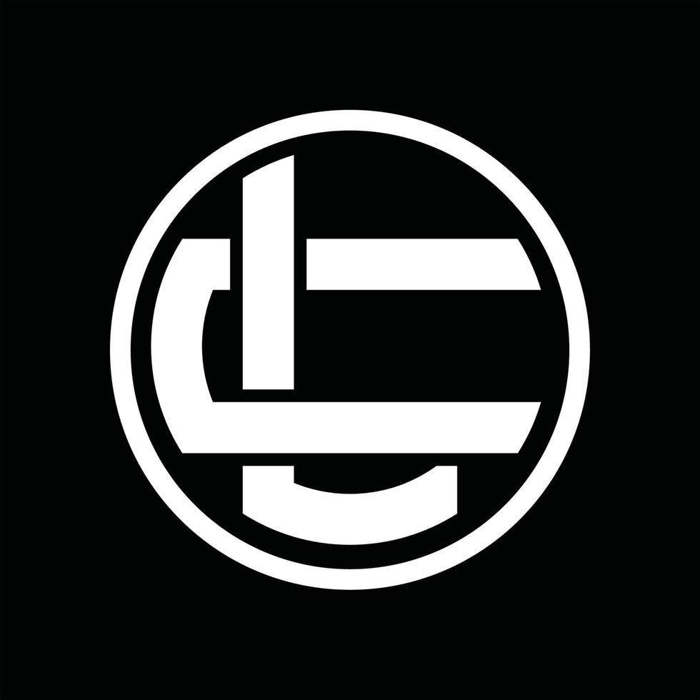 plantilla de diseño de monograma de logotipo lc vector