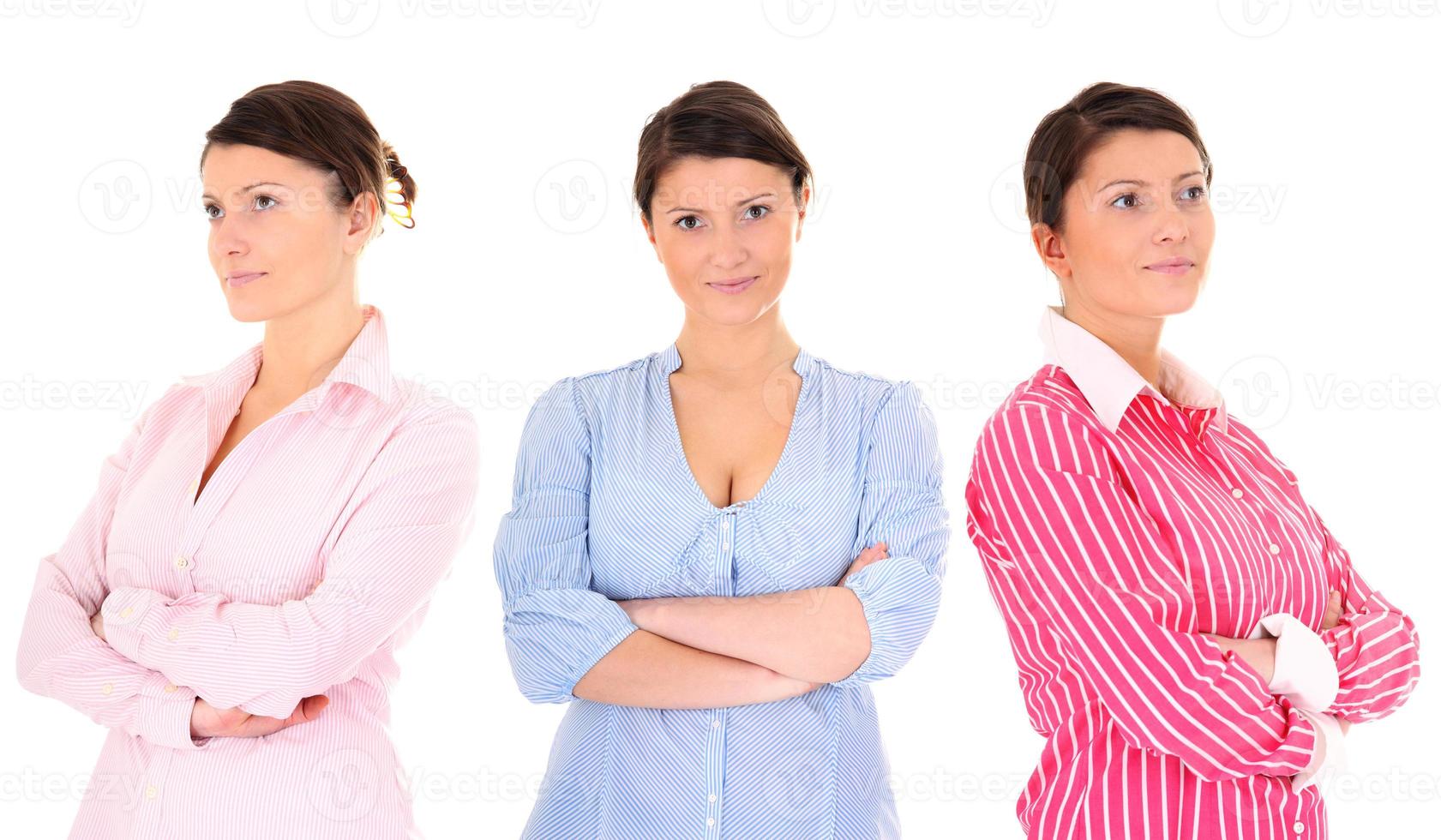 Three women in business clothes photo