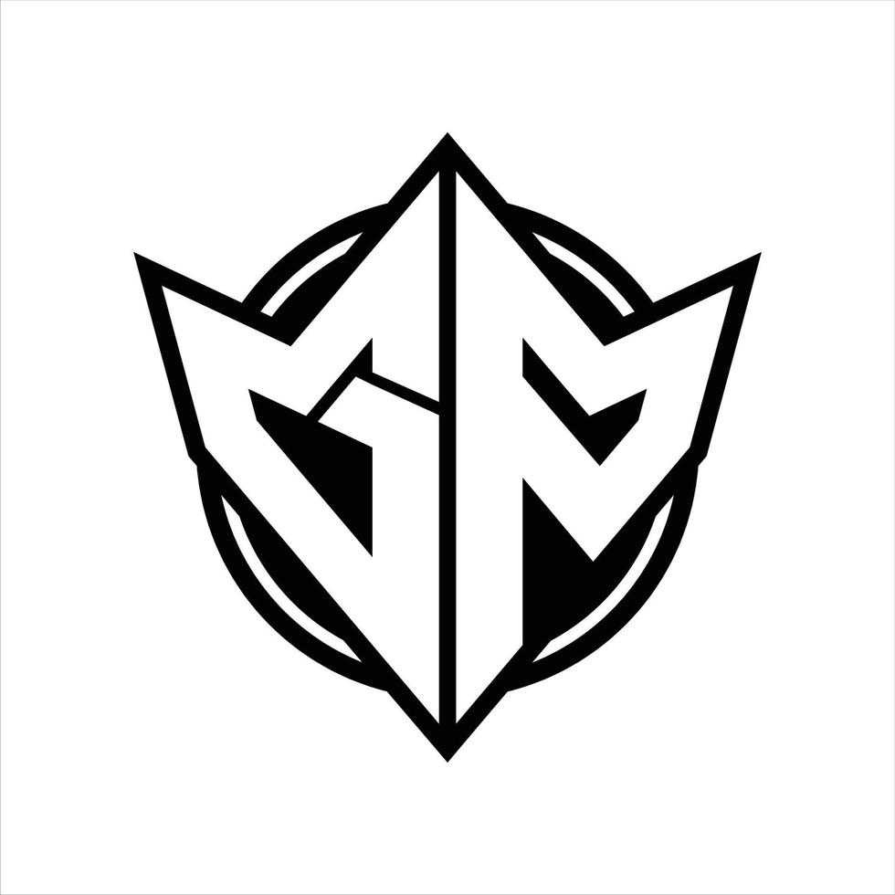 GP Logo monogram design template vector