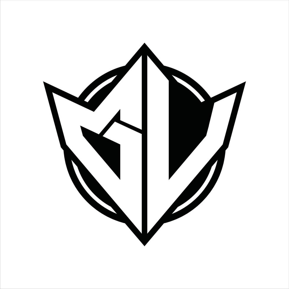 GV Logo monogram design template vector
