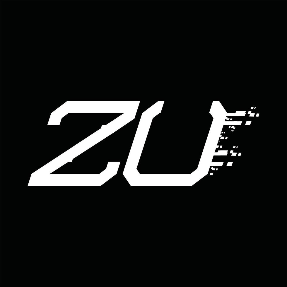 ZU Logo monogram abstract speed technology design template vector