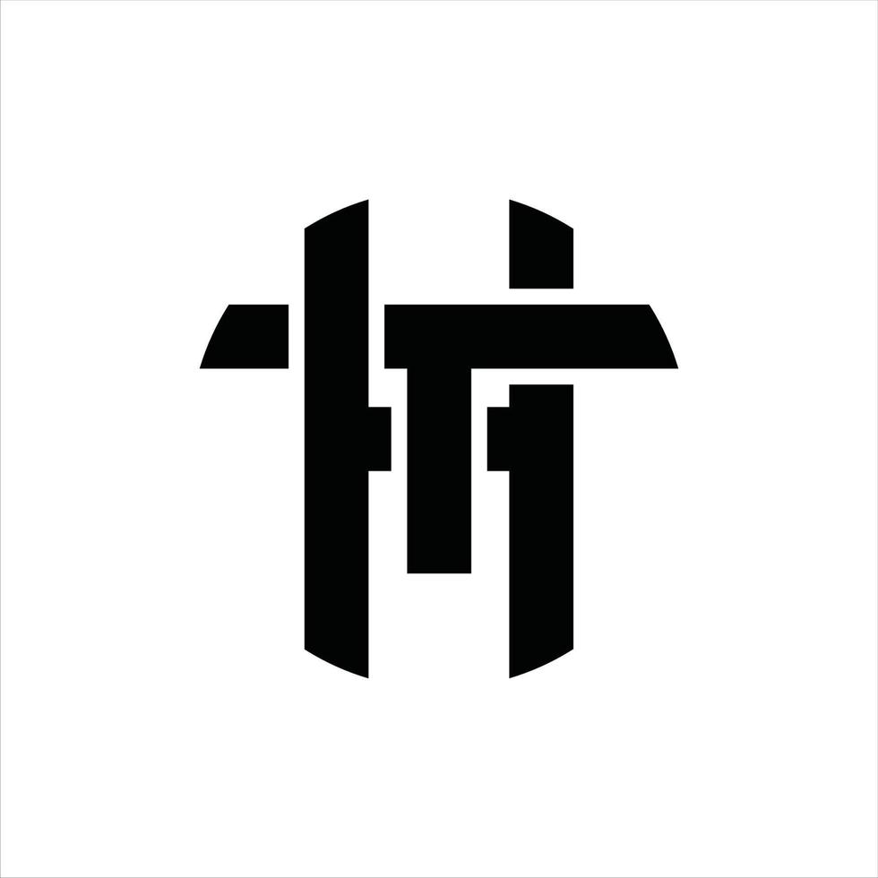 HT Logo monogram design template vector