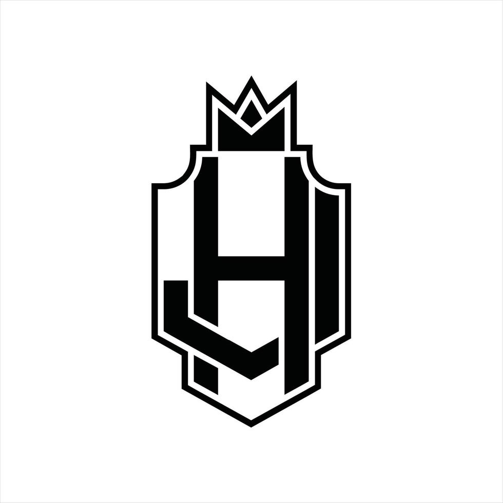 plantilla de diseño de monograma de logotipo hj vector