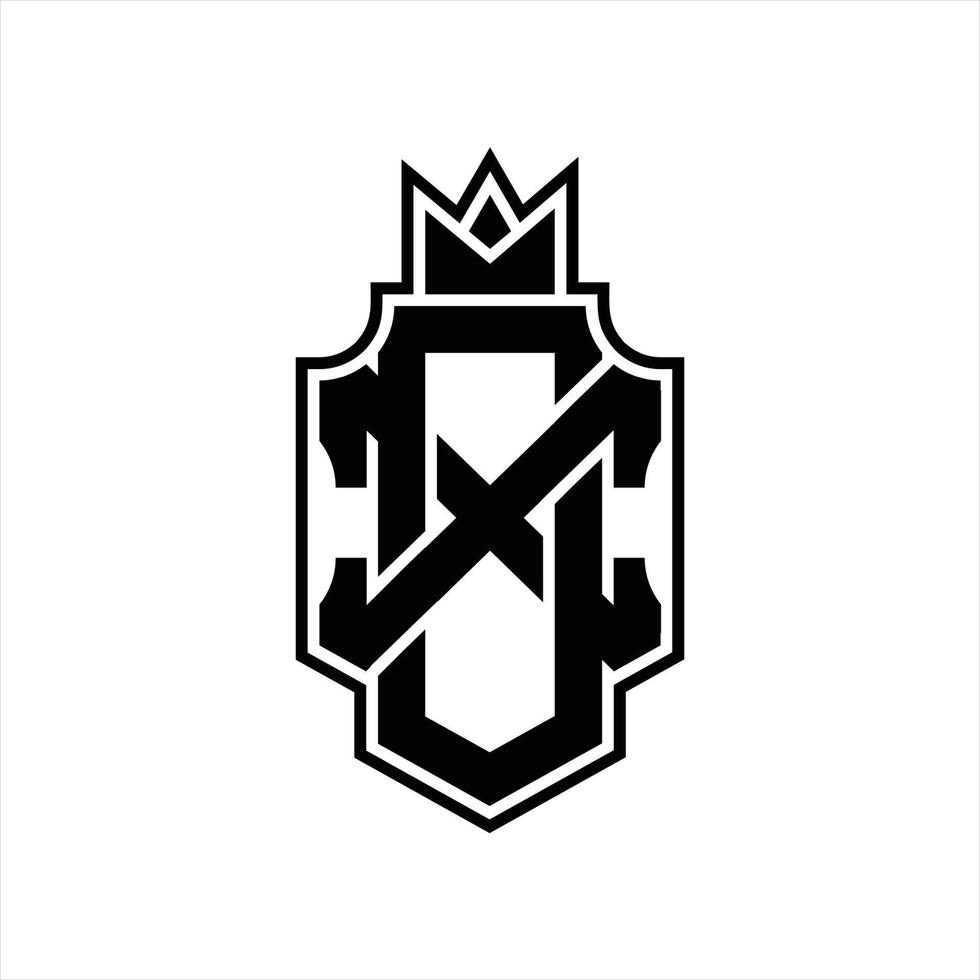 DX Logo monogram design template vector