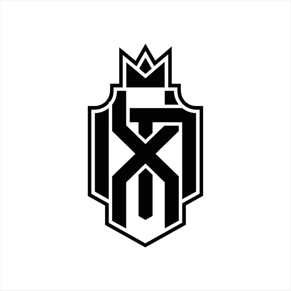 XM Logo monogram design template vector