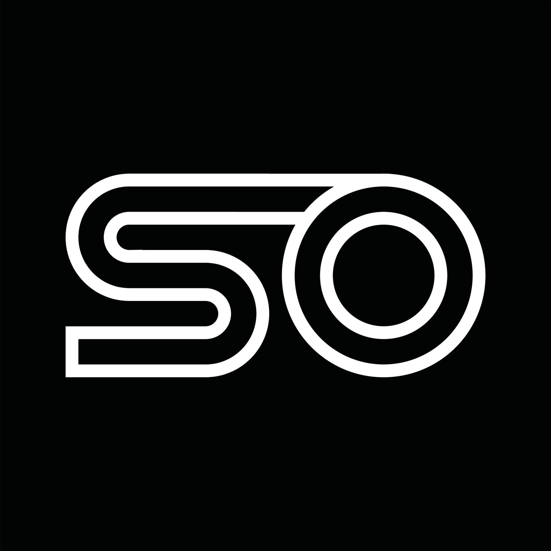 SO Logo monogram with line style negative space 16578346 Vector Art at