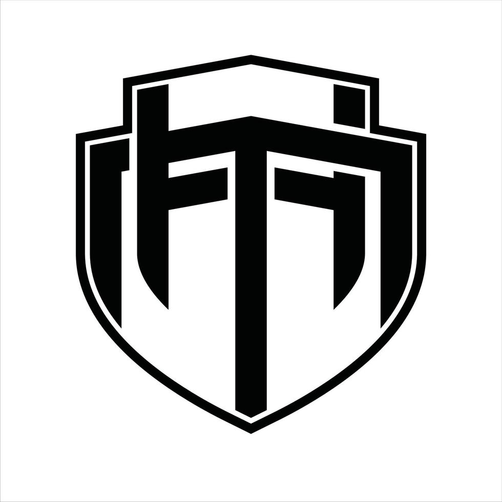 HM Logo monogram vintage design template vector