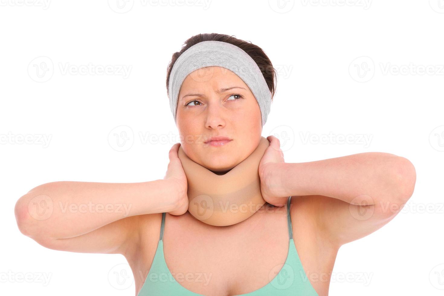 Woman with neck pain photo